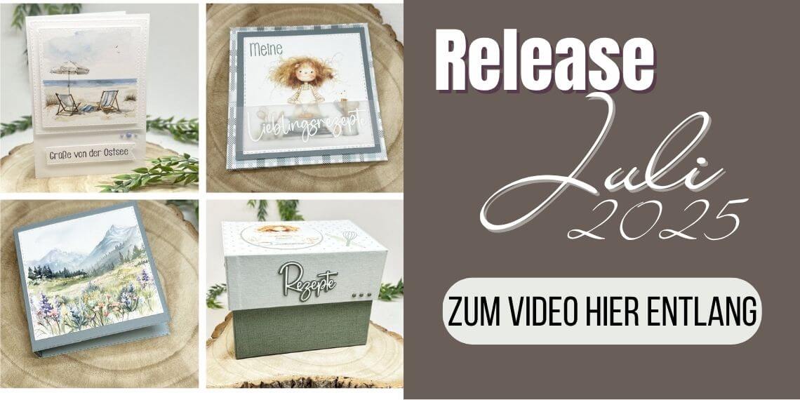 Release Bild mit braunem Hintergrund und Link zu den Release Juli 2025 Video Link