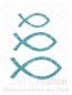 Preview: Stanzschablone - Christliche Fische 2