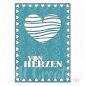 Preview: A6 Aufleger Herzen - Stanzschablone