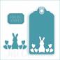 Preview: Hasen-Etikett - Stanzschablone