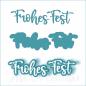 Preview: Frohes Fest mittel - Stanzschablone