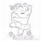 Preview: Tanzender Elefant  - Stempelgummi