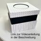 Preview: Box quadratisch mit Einsatz - Graupappezuschnitte zum Workshop