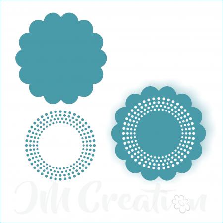 Stanzschablone - Wellen- und Punktekreis