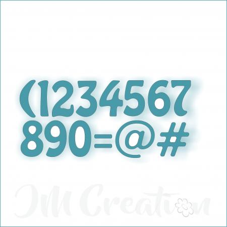 Stanzschablone - Zahlen 1