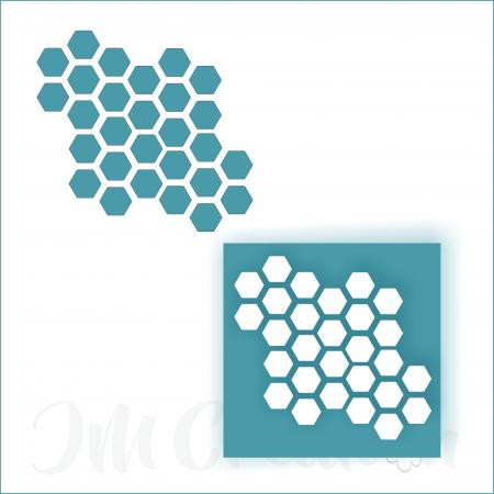 Stanzschablone - Wabenmuster