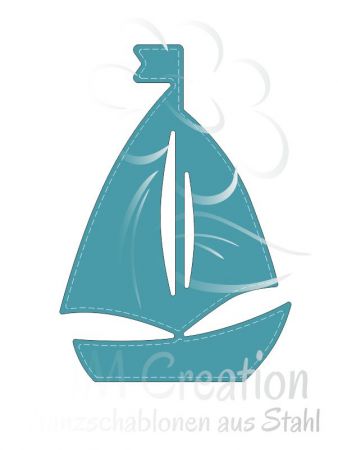 Stanzschablone - Segelboot
