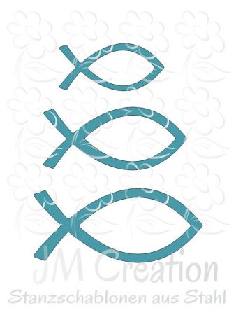 Stanzschablone - Christliche Fische 2