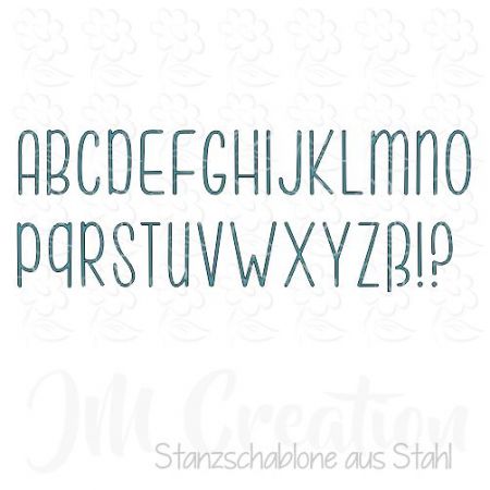 Stanzschablone - ABC dünn