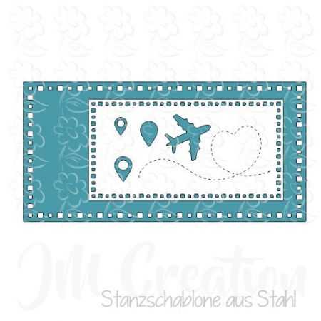 Stanzschablone - DIN lang + Mini-Slimline Flugzeug