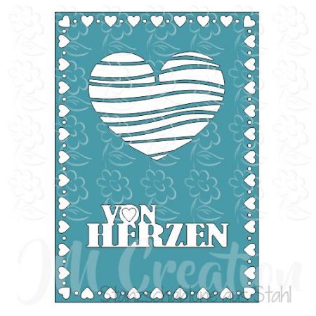 Stanzschablone - A6 Aufleger Herzen