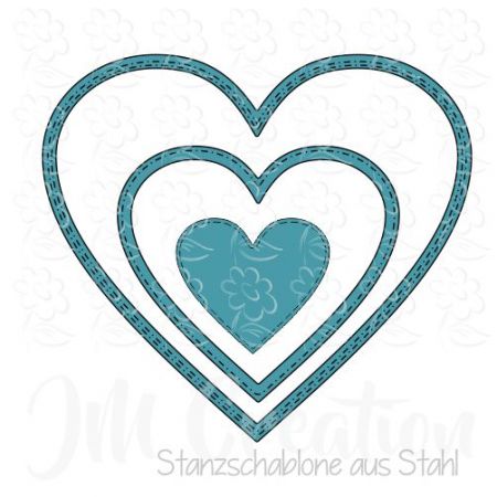 Stanzschablone - Herzrahmen