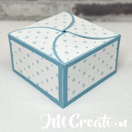 Box mit Deckel - Stanzschablone