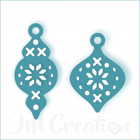 Stanzschablone - Mini-Christbaumkugeln