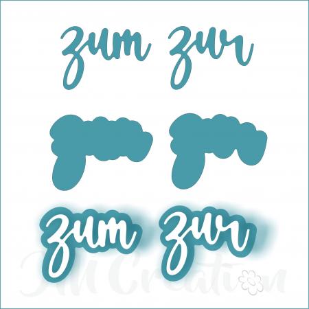 zur zur mittel - Stanzschablone