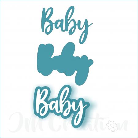 Baby mittel - Stanzschablone