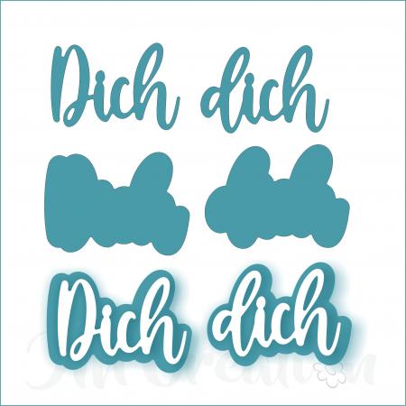 dich mittel - Stanzschablone