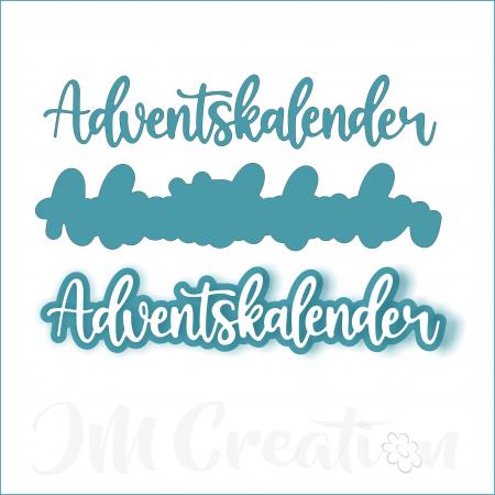 Adventskalender mittel - Stanzschablone