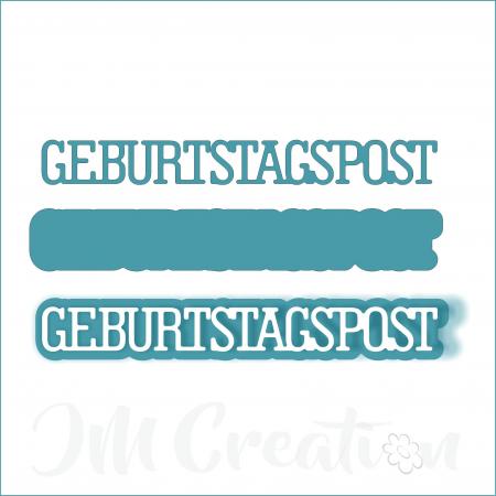 Geburtstagspost klein - Stanzschablone