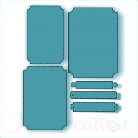 A6 gebogene Ecken - Stanzschablone