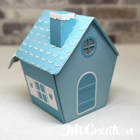 Haus-Schiebebox - Stanzschablone