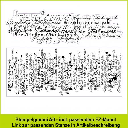 Schriften Geburtstag - Stempelgummi