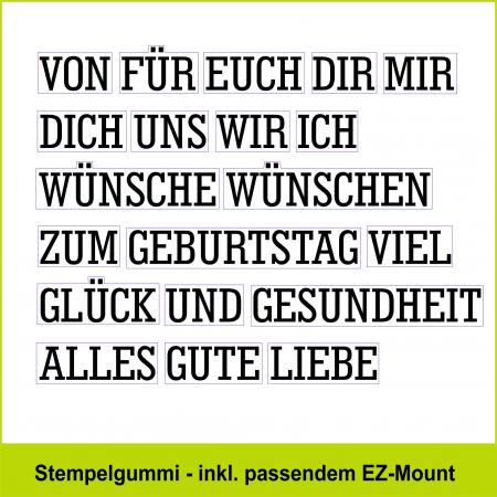 von für dich mir ... - Stempelgummi 10,5x13,5cm