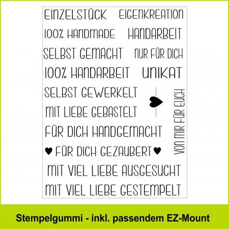 Handarbeit - Stempelgummi 10,5x13,5cm