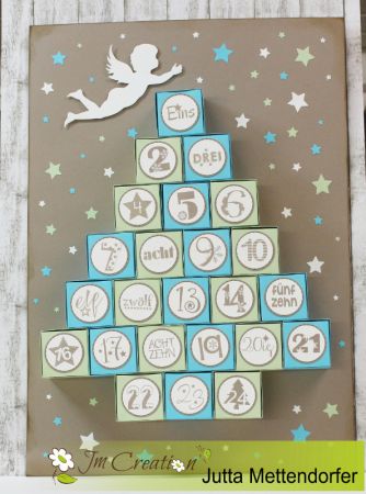 Adventskalenderzahlen 1  - Stempelgummi