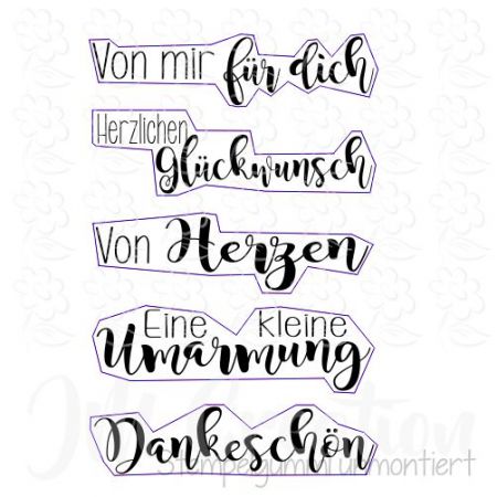 Texte für Herzrahmen  - Stempelgummi