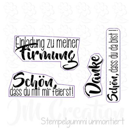 Einladung Firmung  - Stempelgummi