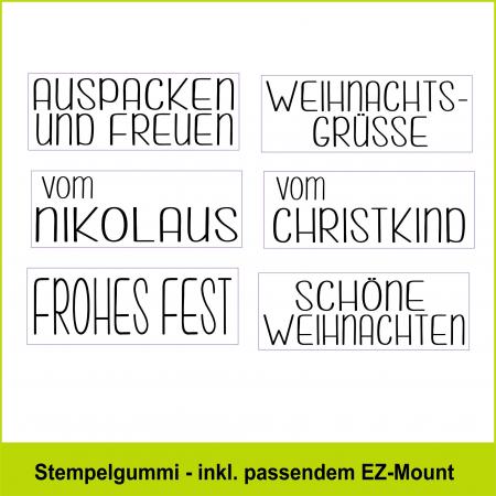 Weihnachtsgrüße - Stempelgummi