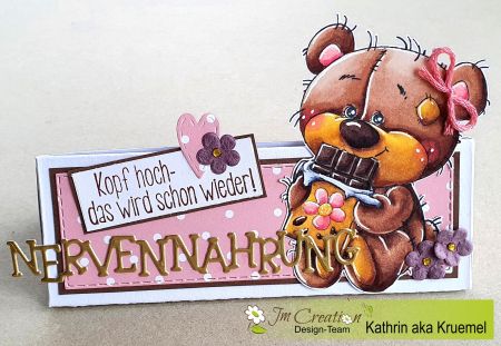 Bär mit Schokolade  - Stempelgummi