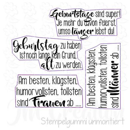 Geburtstagssprüche 1  - Stempelgummi
