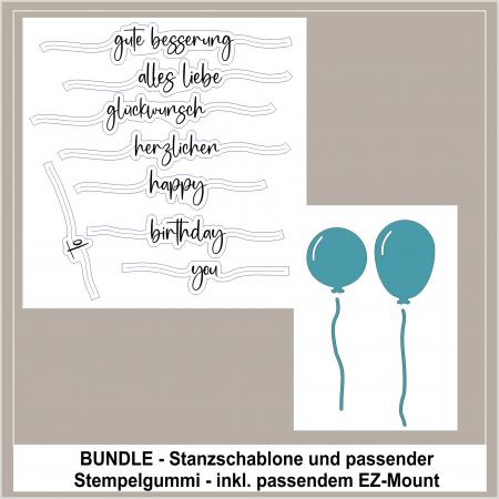 Luftballon klein + Schriften - Bundle