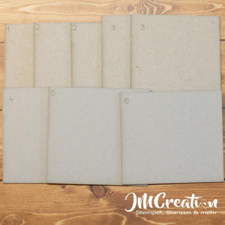 Würfelbox "Glück"- Graupappezuschnitte