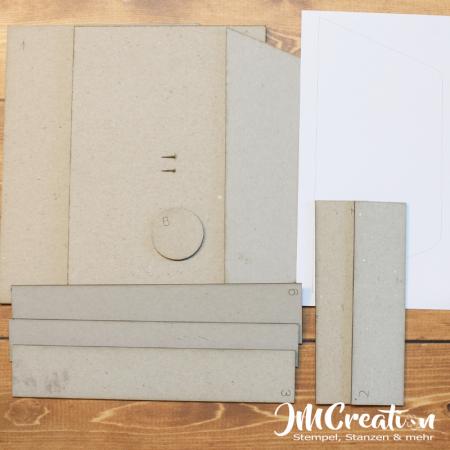 Klappbox "Karten"- Graupappezuschnitte