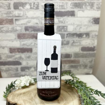 Flaschenhänger Wein - Stanzschablone