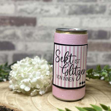 Sekt-Glitzer - Stempelgummi 20,5x9cm