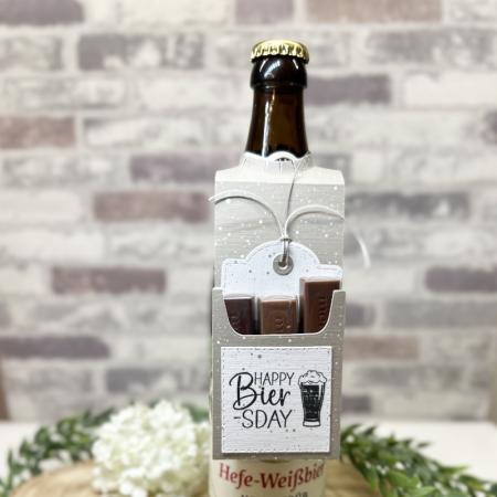 Flaschenhänger Bier - Stanzschablone