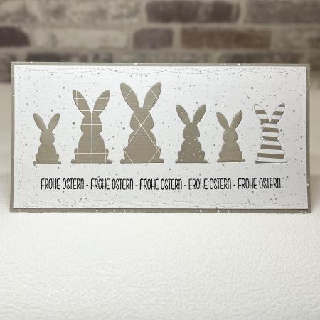 Stanzschablone - Hasenfamilie