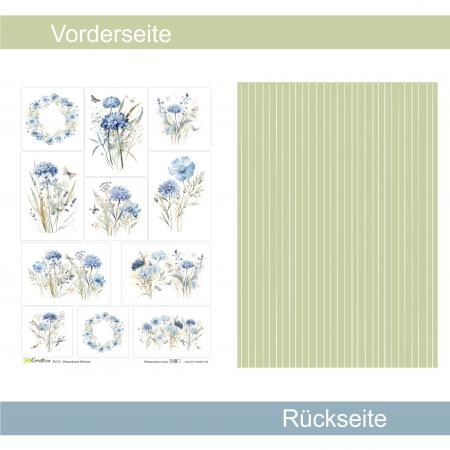 Wiesentraum Kärtchen - Wiesentraum blau - Designpapier