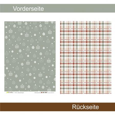 Weihnachtskugeln - Serie Weihnachten boho - Designpapier