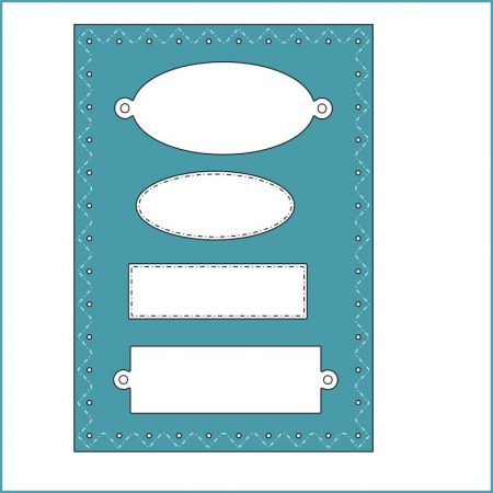 A6 Zackenmuster - Stanzschablone