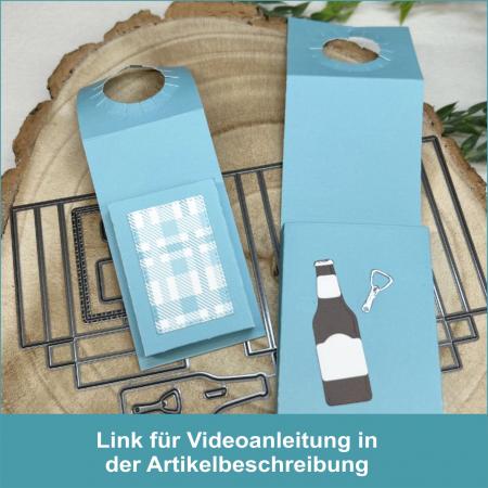 Flaschenhänger Bier - Stanzschablone