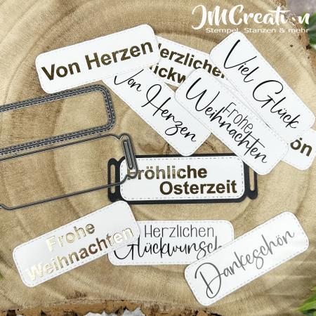 Schild rechteckig - Stanzschablone