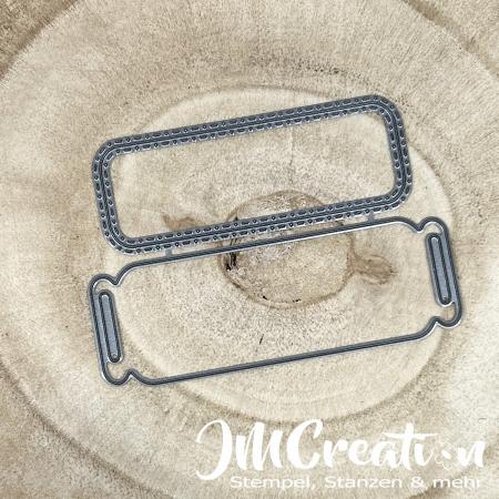 Schild rechteckig - Stanzschablone