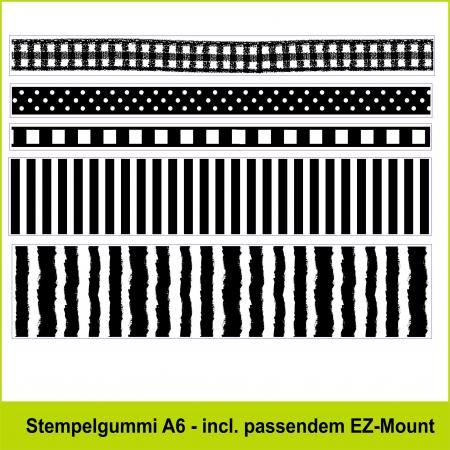 Lange Muster - Stempelgummi 10,5x13,5cm
