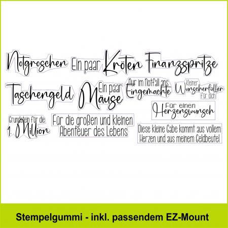 Geldgeschenke - Stempelgummi lang