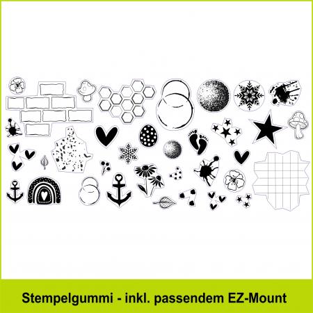 Minis für Hintergründe - Stempelgummi lang